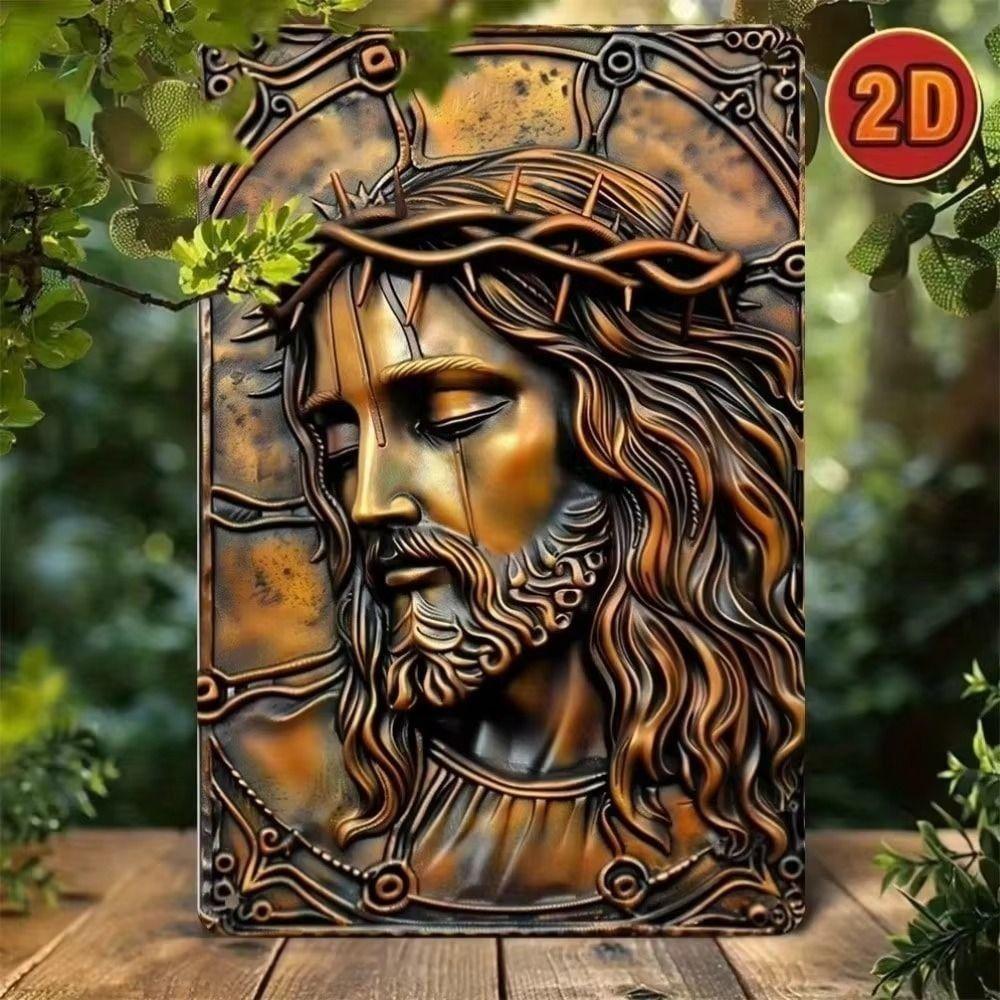 Tin Sign Retro Easter Rabbit Floral Wall Art Home Holiday Decor Metal Poster