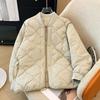 Japanischer Stil Winter Diamantgesteppte Jacke Damen Kurz Warmer Baumwollmantel Baseball-Design