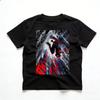 T-shirt Oversize a Maniche Corte Grigio Chiaro Lavato Vintage con Raffigurazione di Spider-Man: Across the Spider-Verse Miles Morales che cade attraverso la città Dinamico
