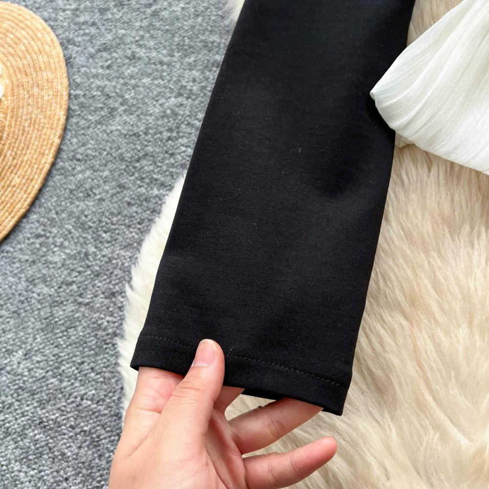 Autumn Winter Women Vintage Hepburn Style Black Business Outfits O-neck Blouses Tops and Long Midi Bodycon Pencil Skirt Office Work Two Piece Set