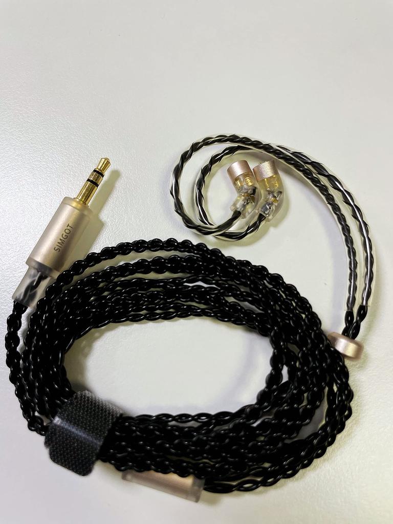 SIMGOT Balanced IEM Upgrade Earphone Replacement Balanced Copper and Single Crystal Copper Hybrid Braided 3.5mm Jack, Cable, Cable, Detachable, 3.5mm