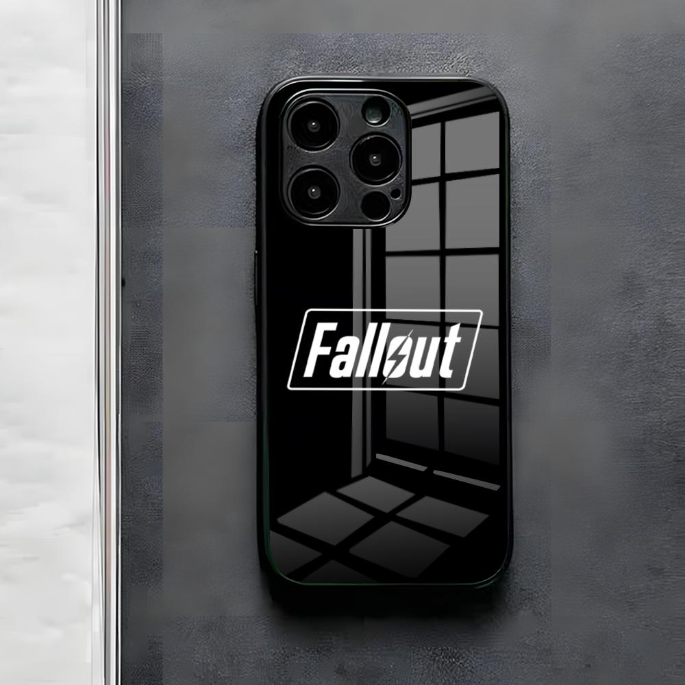 

Game F-Falloutes Phone Case For IPhone 17 Air 16 E Pro Max 15 14 13 Mini 12 Pro 11 Max Plus Black Glass Cover iPhone 12 Mini
