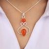 Carnelian Gemstone 925 Stamped Silver Handmade Jewelry Pendant 1.60" Anniversary Gift PP-13-23