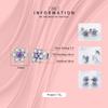 Modian 925 Sterling Silver Flower Purple Crystal Stud Earrings Fashion CZ for Women Wedding Jewelry Gift