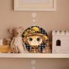 Metal Tin Sign Scarecrow Wall Art Weatherproof Door Decor Round Wreath 8 Inch HD Print