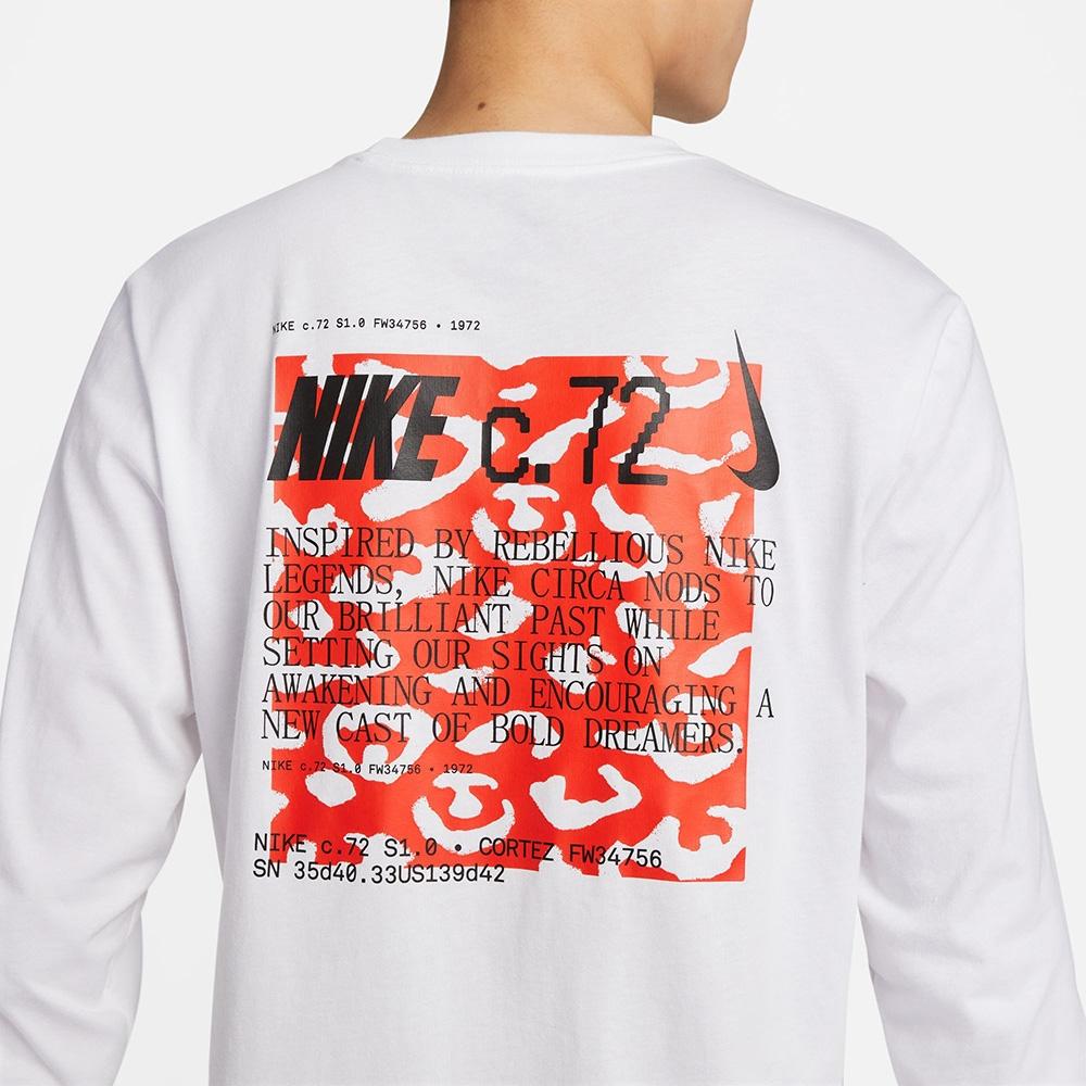 Nike Sportswear Logo Patch Long Sleeve T-Shirt Men Tops White DZ2897-100