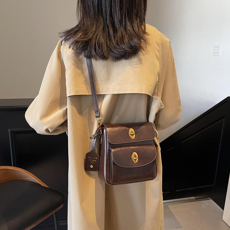 Premium Texture Trend Multi-Pocket Design Small Square Bag Simple Shoulder Women'S Bag Fashionable Messenger Bag
