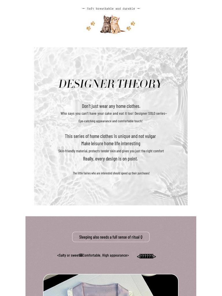 French Floral Ice Silk Long-Sleeve Ruffle Pajamas for Women - Spring & Autumn