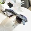 Women's Egg-Shaped Stylish Frameless Retro Sunglasses for Summer Photoshoots