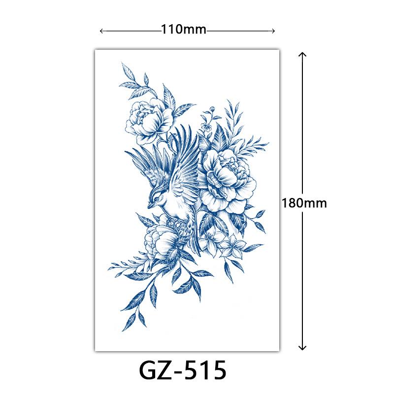 Herbal Tattoo Stickers, Juice Tattoo Stickers, Semi-Permanent Tattoo Stickers Dragon Snake Animal Tattoos
