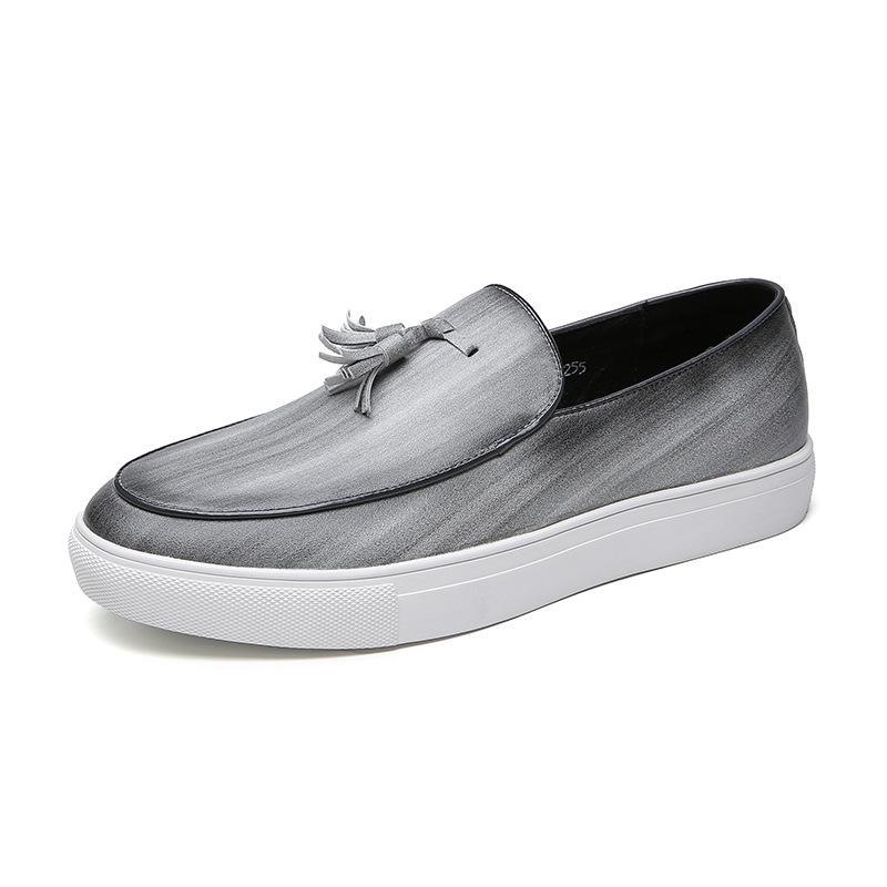 Men s Large Size Tassel Loafers - Cross-Strap Slip-On Leather Driving Moccasins for Business and Casual Wear 39