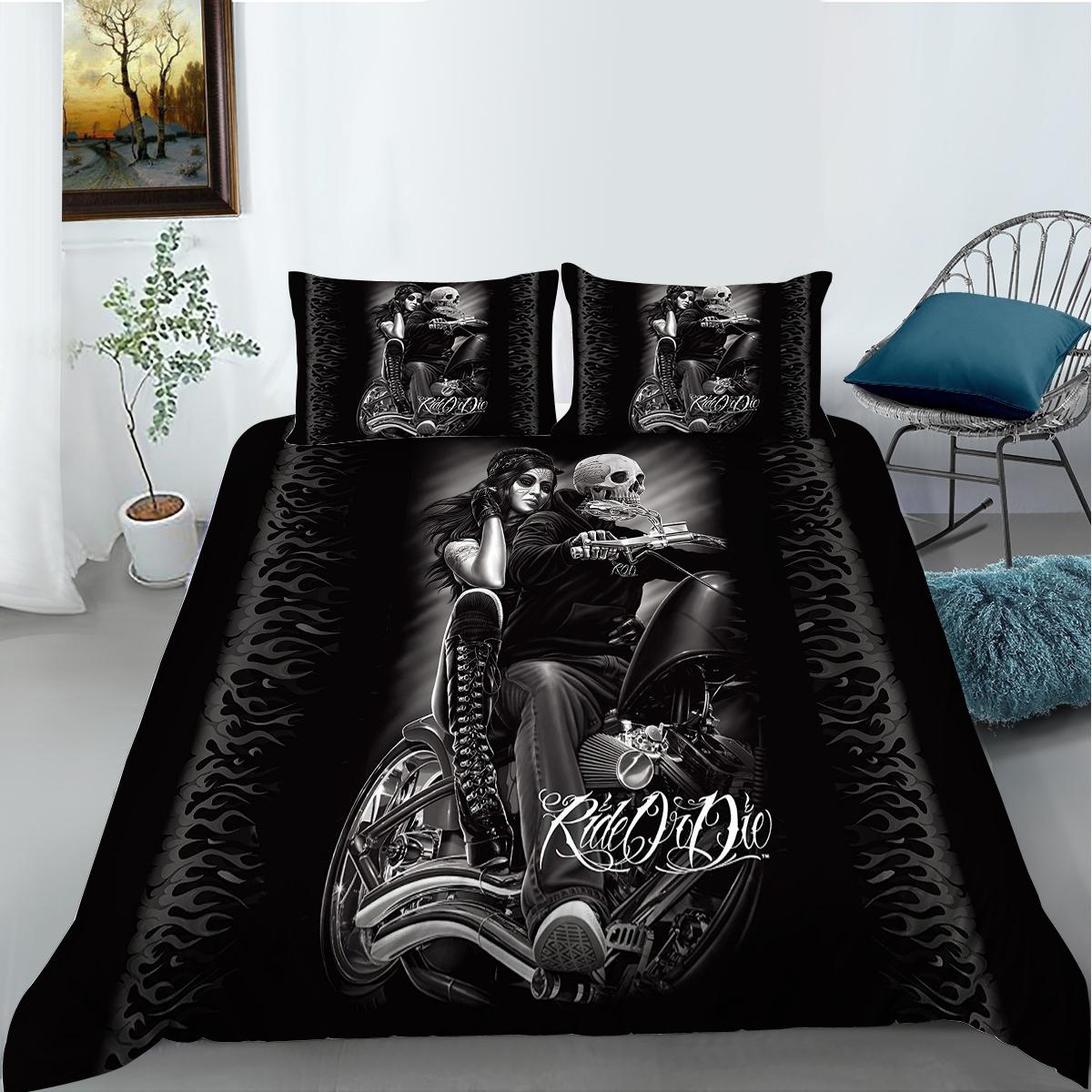 

Комплект постельного белья с принтом ужасов в виде черепа на 3D-принтере для мальчиков на Хэллоуин, пододеяльник, наволочка, 2/3 шт., AU/EU/DE, все размеры, для подростков и мужчин, подарок Baby 100x135cm