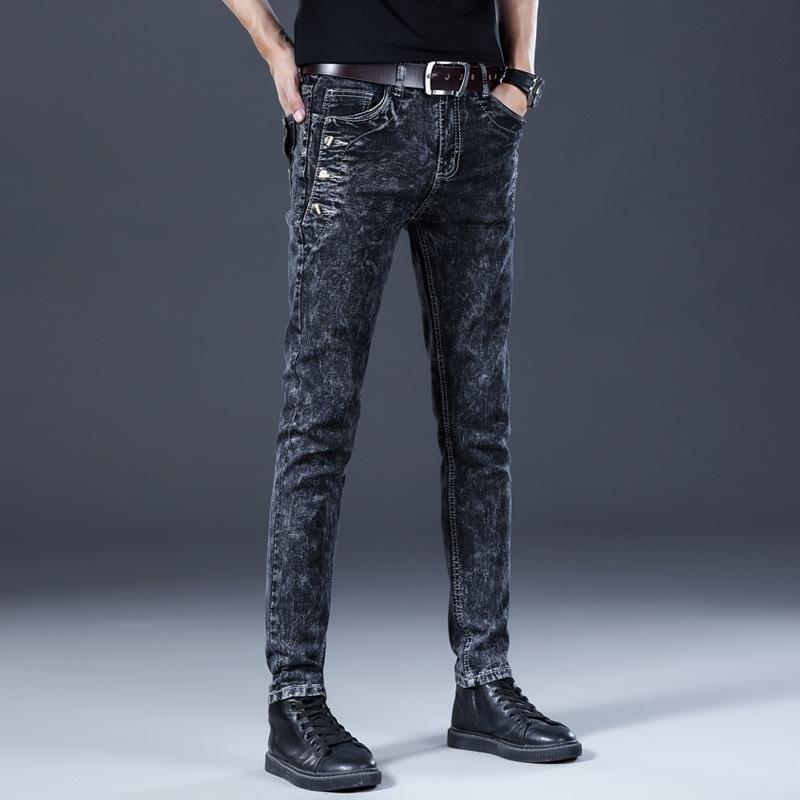 Lente en Herfst Heren Elastische Slim Fit Casual Jeans