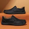 Handmade Genuine Leather Men's Casual Shoes Comfortable Moccasins Men Business Flats Shoes Driving Shoes