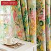 1PC Nuan Series European Pastoral Style Printed Colorful Curtains Full Blackout Curtains for Bedroom Living Room Balcony Window for Home Decor