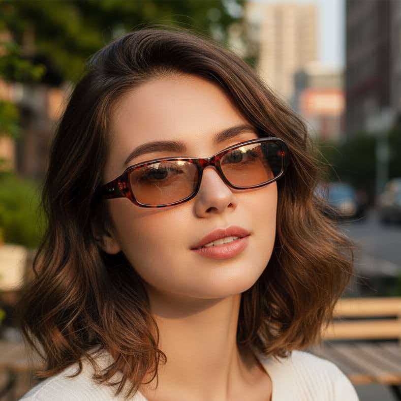 New fashion classic simple small box sunglasses ins personalized spice girl street casual versatile sunscreen sunglasses