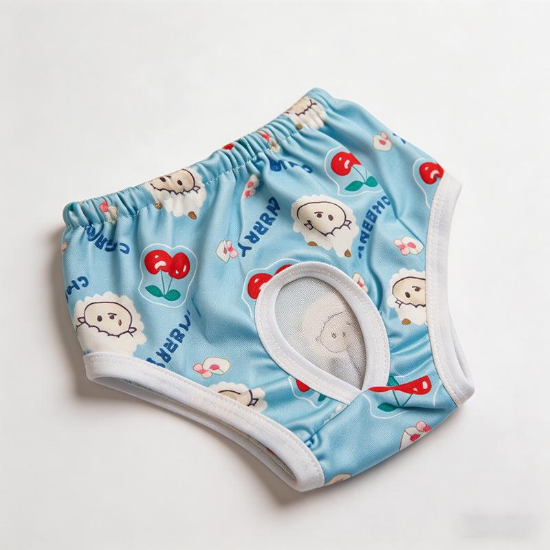 

Doggy Sanitary Pants for Female Dogs - Menstrual Pants for Dogs To Prevent Harassment and Keep Breathable. Cute Pet Hygiene Pants. S синий