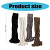 Subcultures Fall Knitted Flared Leg Warmers Harajuku Ripped Hole Solid Color Foot Covers Calf Length Socks for Women