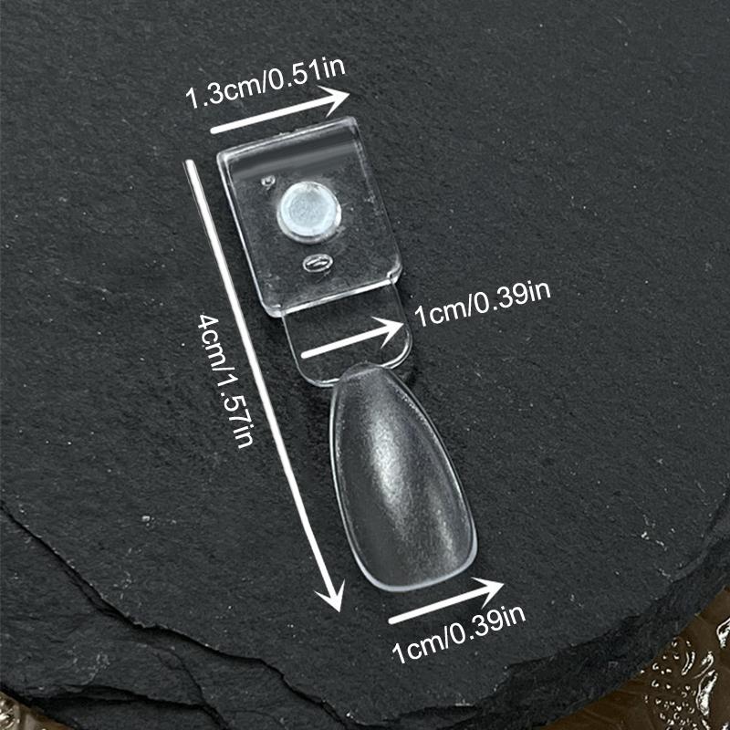 24Pcs Magnetic False Nail Tip Display Clear Natural Color Card Polish Gel Stand Board Nail Palette Manicure Nail Glue Practice