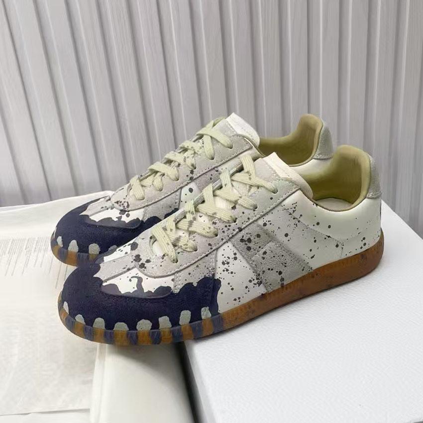 Sapatos Derby Casuais de Primavera Mulher Homem Patchwork de Couro Biqueira Redonda Tênis Sapatos de Cadarço de Primavera para Amantes Masculino 2025
