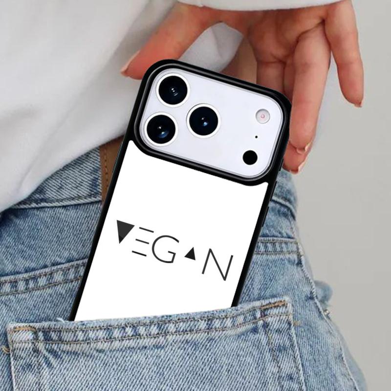 VEGAN VEGGIE Handyhülle für iPhone 17ProMax 12 13 14 15 16e 17 Pro Max Plus Air Cover