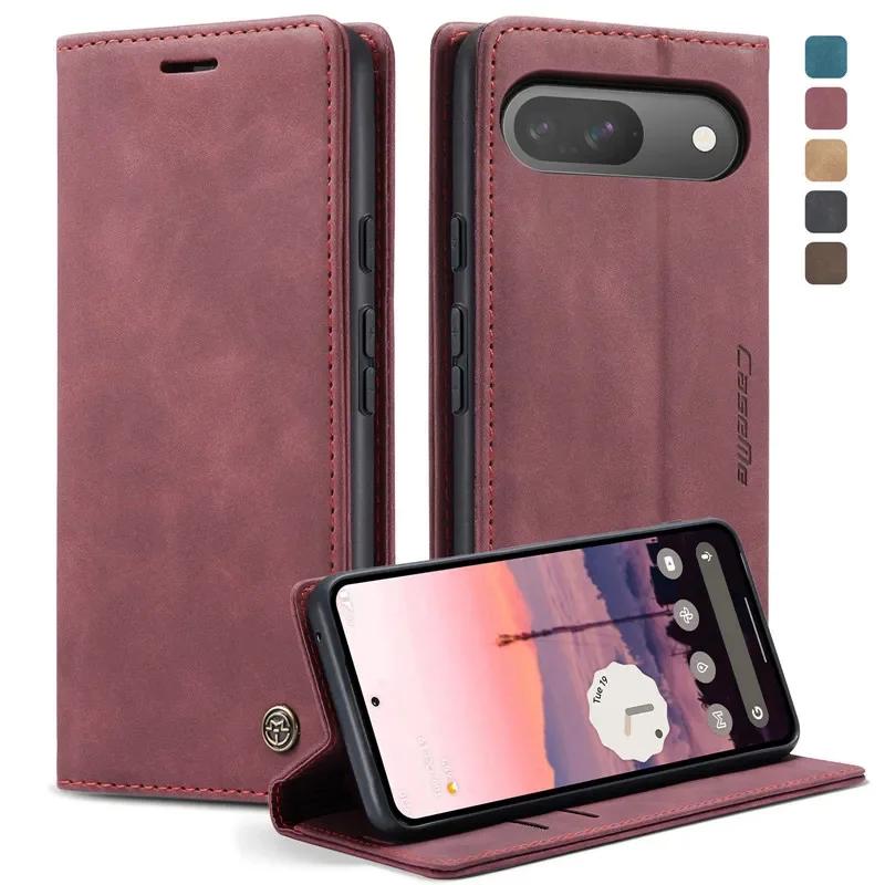 Leather Wallet Card Phone Case for Google Pixel 10 9 XL Pro 9A 8A 8 7A 7 6A Pixel9 Pixel8 Pixel7 Pixel6 Flip Stand Cover