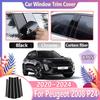 8PCS Car Window Covers For Peugeot 2008 P24 MK2 2020~2024 2021 2022 2023 Black B C Column Pillar Film Stickers Tools Accessories