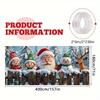 VIKAMA Christmas Winter Holiday Santa Claus Banner Christmas Banner Illustrated Design Festive Decor For Family Holiday Party