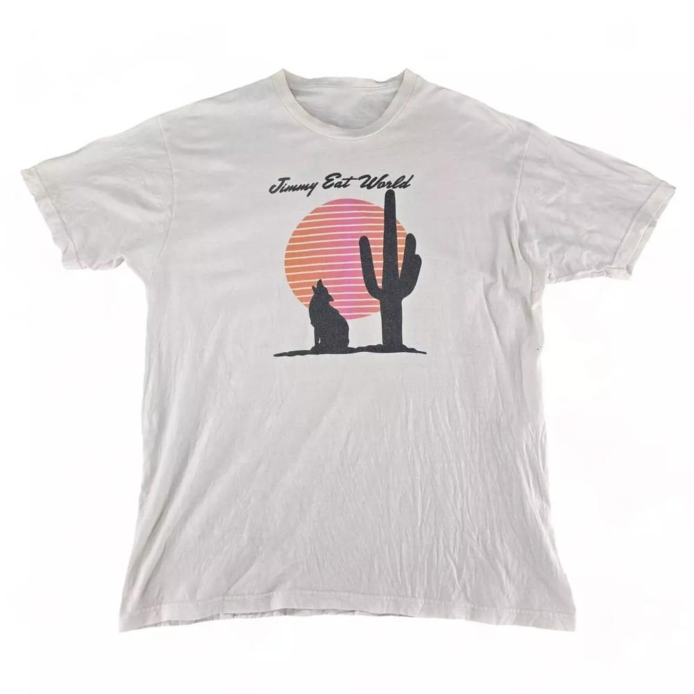 Jimmy Eat World World Tour Inspired Shirt White Unisex Gift S–4XL Unisex T-Shirt XXXXL