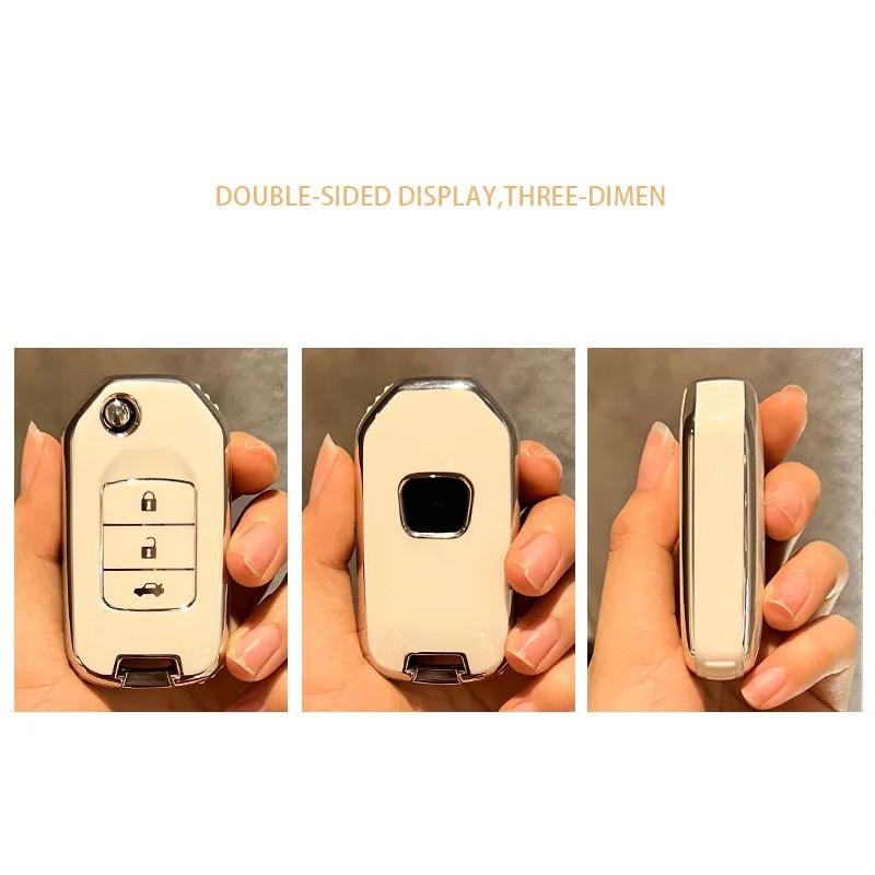 New TPU Car Smart Key Case Cover Fob Protection Shell Holder For Honda 2016 2017 CRV Pilot Accord Civic Auto Key Accessories