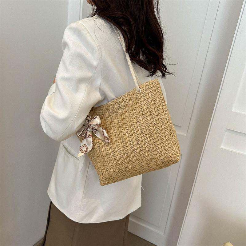 Fashionable Trendy Woven Tote Bag For Women Summer 2023 Chic Large Capacity