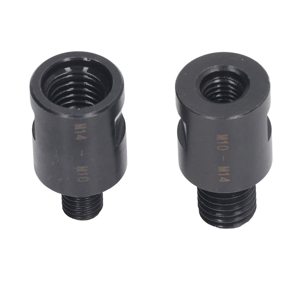 2PCS Thread Drill Bit Converters M10 to M14 and M10 to M14 Thread Shaft Converter Tool for Hole Opener Angle Grinder