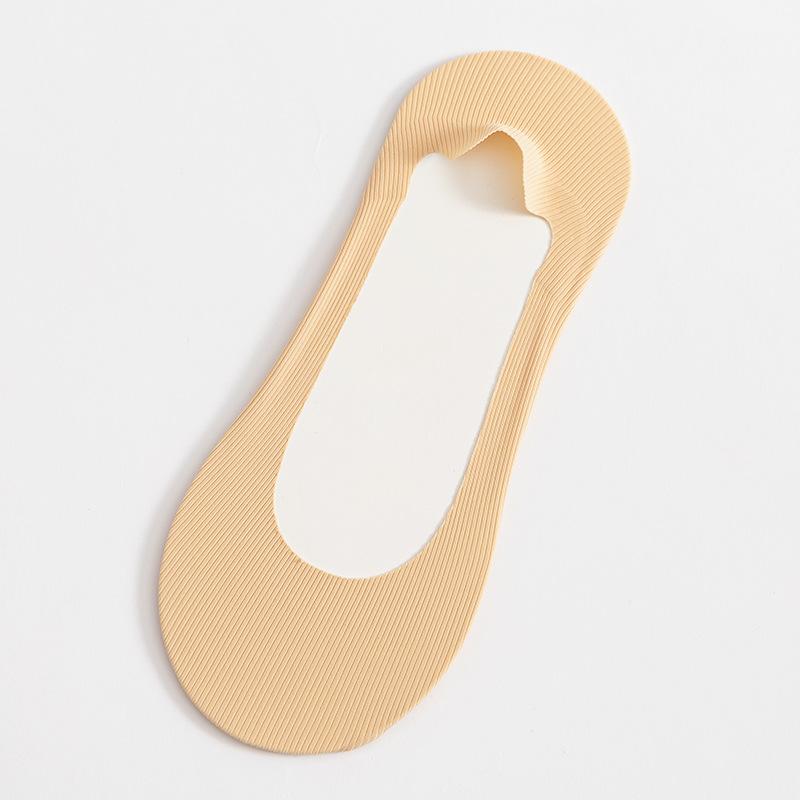 Șosete de damă subțiri de vară, antiderapante, cu fund de bumbac, cu gură joasă, invizibile, tip șosete barcă din mătase de gheață