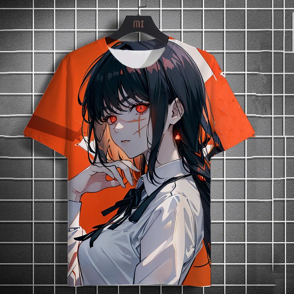 

Летняя новая мужская повседневная футболка с коротким рукавом на Хэллоуин, вампир, аниме-девушка, удобная дышащая футболка с принтом в стиле ретро с коротким рукавом 3XL