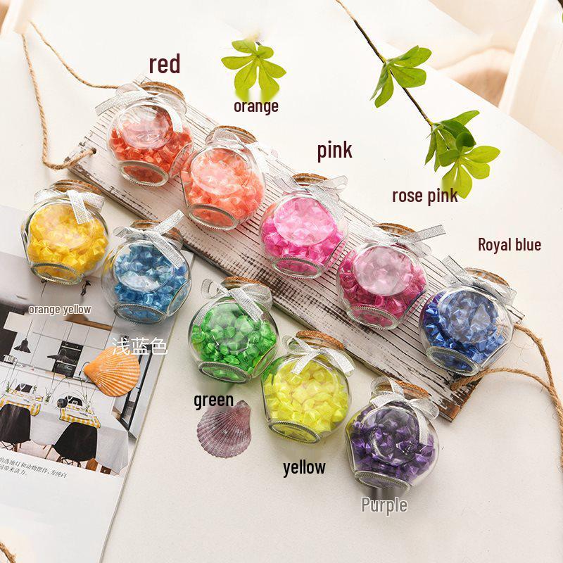 Pentagon Folded Star Tube - Lucky Star Straw Material Wishing Bottle Gift for Students