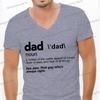 Men's T Shirt DAD Noun Printed Short Sleeved Summer Comfortable Streetwear Fashion V Neck Tees Father Birthday Gifts Male Tshirt