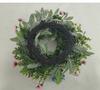 Artificial Floral Wreath Decorative Faux Flower Wreath with Mixed Greenery for Indoor Outdoor Wall Door Decor Spring Summer
