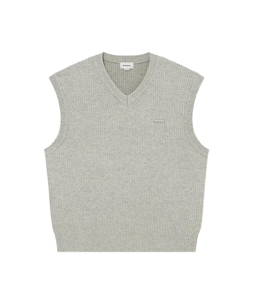 COVERNAT Knit Vest Heather Gray