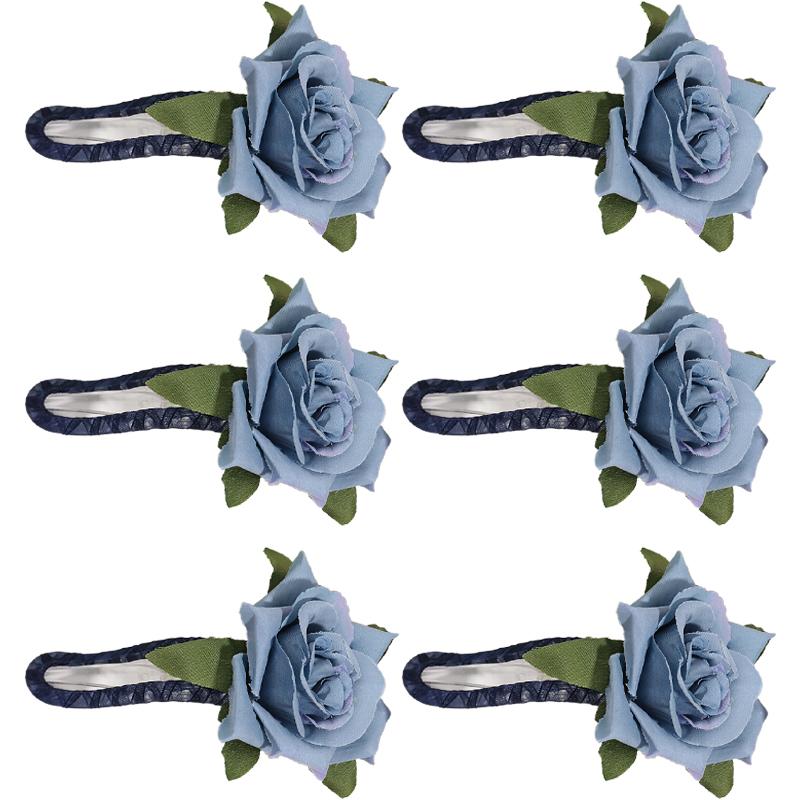 Romantic Rose Atmosphere Sweet Artificial Flower Hair Clip For Women Large Cute Duckbill Hair Accessory