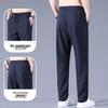 Luomeng Men's Ice Silk Straight Casual Trousers