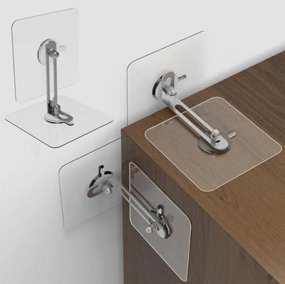 Fogman Furniture No Drilling Inconspicuous Clear Earthquake Set of 4 Tip-Prevention Hardware, Required, Hardware, Shelves, Rental, Preparedness, (6cm