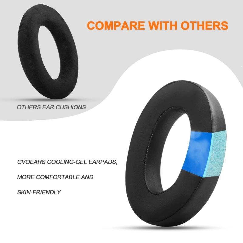 Upgraded Cooling Gel Ear Cushions For HD598 599 569 559 558 Headphones Lightweight Durability For Gamers Headsets