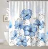 Watercolor Floral Shower Curtain Modern Home Bathroom Decorative Fabric Waterproof Shower Curtain 90X180Cm