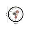 30 Cm Real Glass Flow White Wall Clock With Seconds