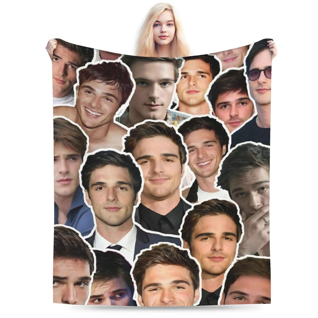 Jacob Elordi Actor Throw Blanket for Couch Soft Fuzzy Plush Blanket 50x60 Inch Multi-size Bedspreads for All Seasons