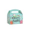 WTEMPO 12PCS 9*9*16CM Easter Gift Boxes Party Small Presents Kraft Paper Packaging Boxes Rabbit Easter Egg Printed Surprise Boxes with Handle