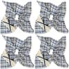 Blueberry Tone Plaid Lace Bow Hair Ring Girl Fashion Versatile Scrunchie Hair Accessories