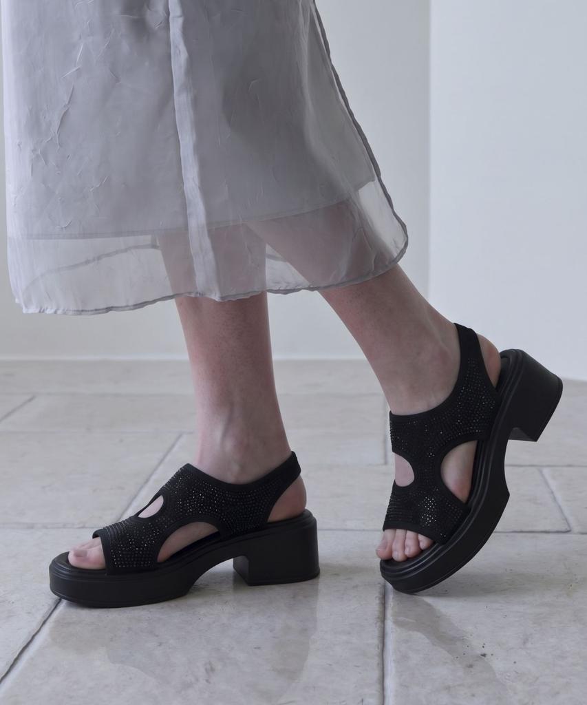 Spur Cloy Neoprene Flatform Sandal 6Cm -Vs9033 (2Color)