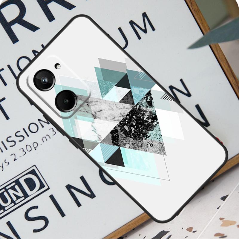 Geometric Marble For Realme C31 C33 C35 C51 C53 C55 C67 GT5 GT Neo 6 9 10 11 12 Pro Plus C21Y C25s C30 Case