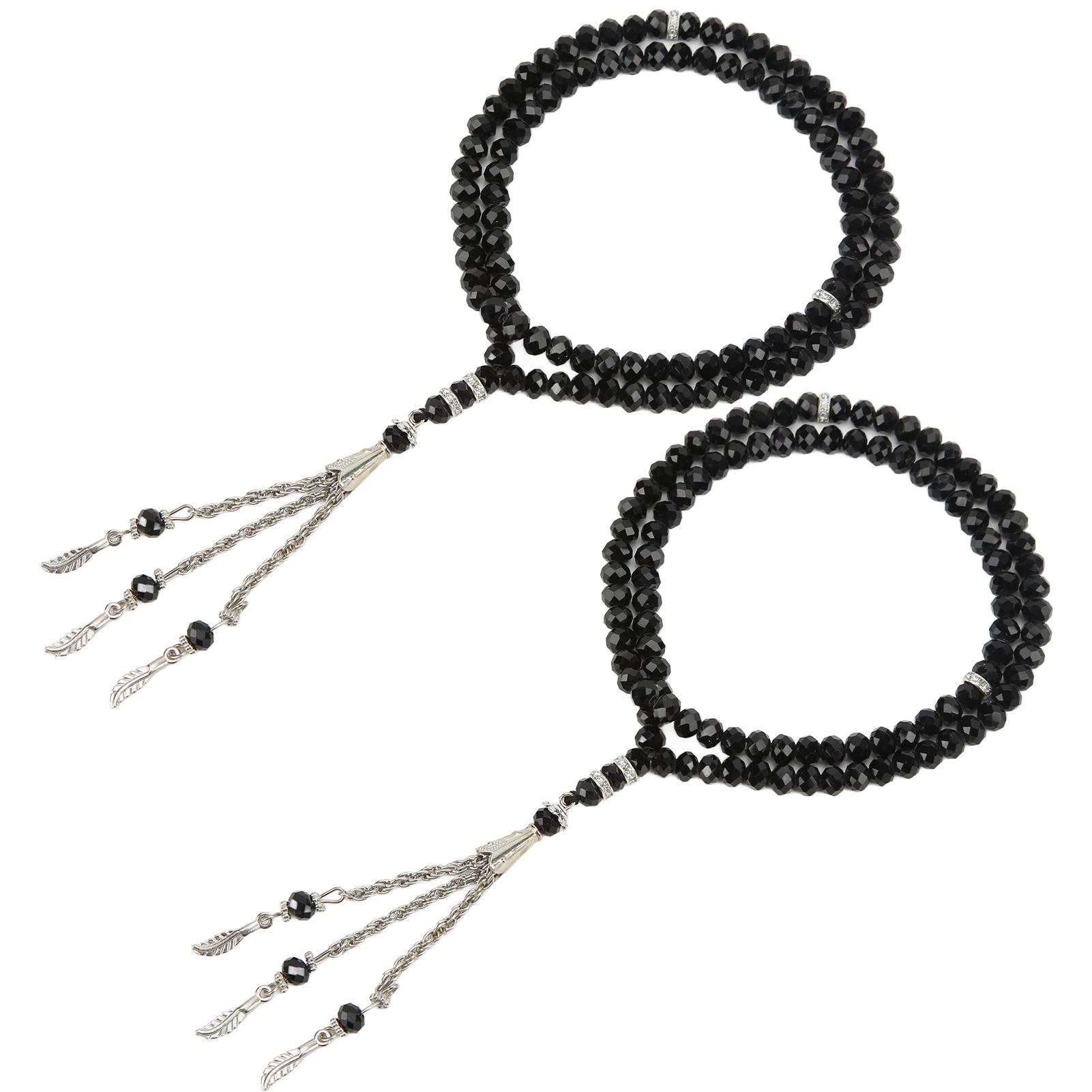 2Pcs Beads Rosary 99 Grains Exquisite Geometric Religious Article Worship Prayer Supplies